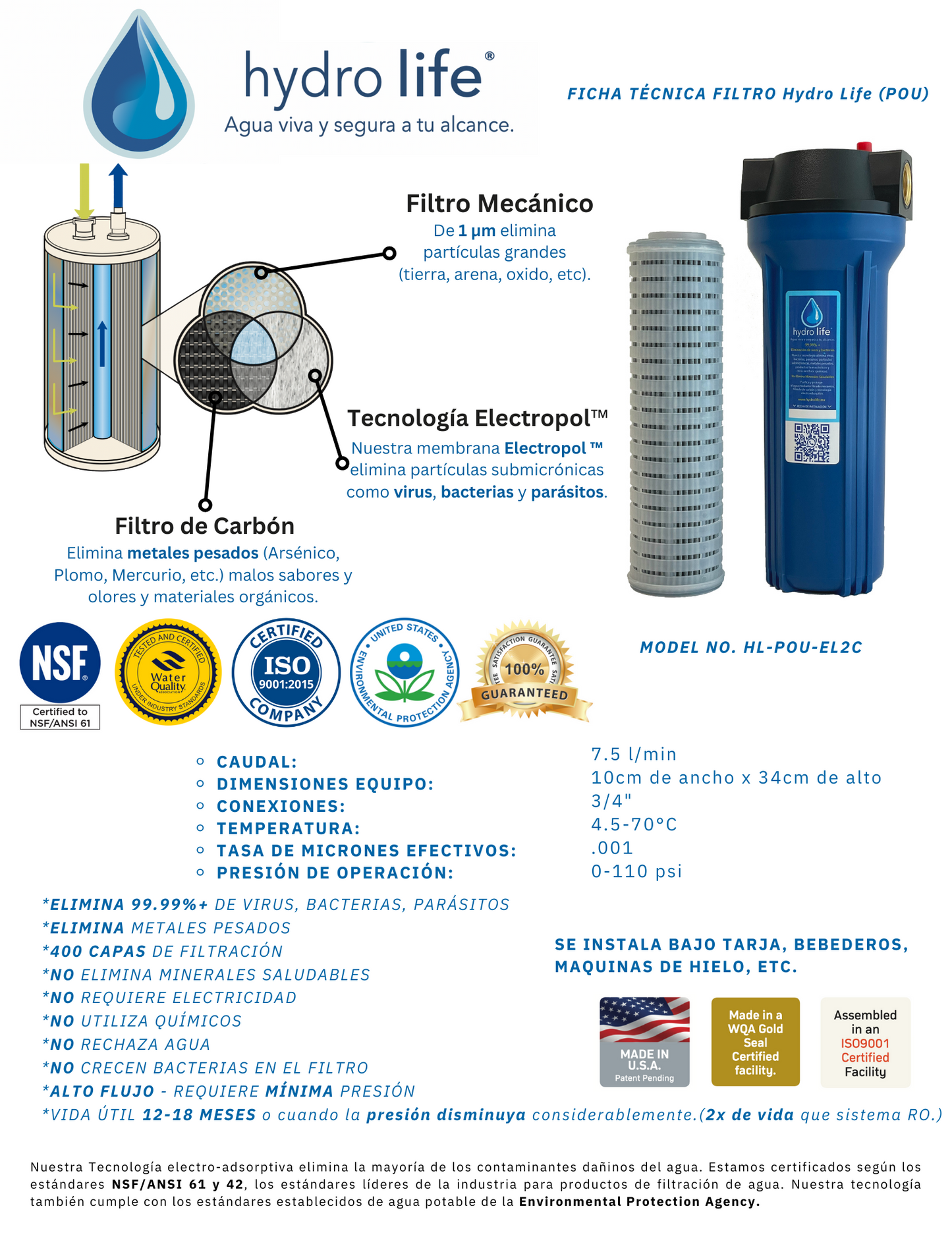 Purificador SobreTarja Auto-Instalación